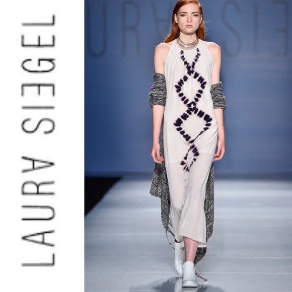 Laura Siegel Silk Tie Dye Maxi Dress M - Picture 1 of 9